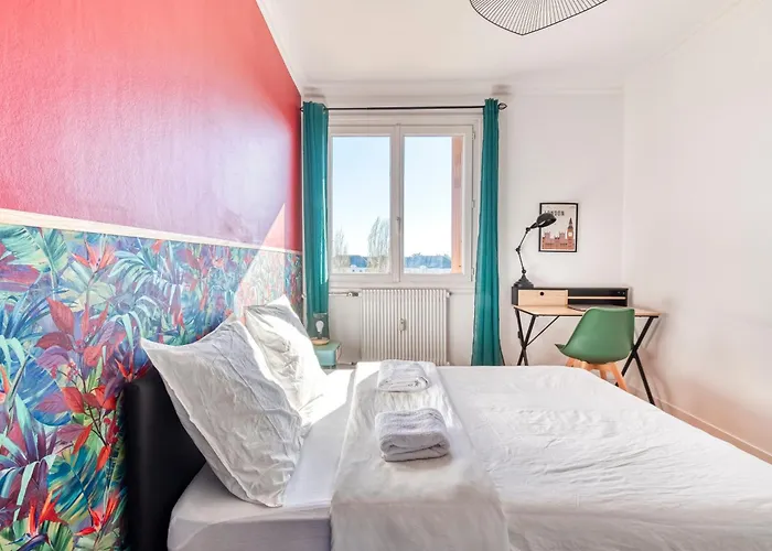 Ps4 Pour Longs Sejours - Parenthese Chic & Spacieuse A Angers - 4 Chambres, Balcon, Parking Gratuit 公寓